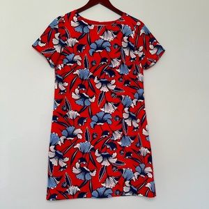 J. Crew Factory Printed Short-sleeved Shift Dress